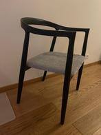 Juntoo 5 design stoelen + bijhorende poef, Maison & Meubles, Chaises, Comme neuf, Noir, Enlèvement, Tissus