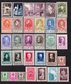 België 1952 met de 4 betere reeksen, Postzegels en Munten, Verzenden, Postfris, Spoor van plakker