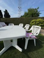 tuinset (tafel + 8 stoelen), Jardin & Terrasse, Chaise, Salons de jardin, Enlèvement, Utilisé