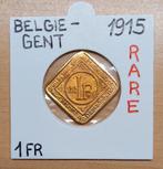 1 FR  1915   GENT    BELGIE     ZEER ZELDZAAM!!!, Timbres & Monnaies, Monnaies | Belgique, Bronze, Enlèvement ou Envoi, Monnaie en vrac