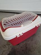 Transportbox voor kleine dieren/ rood wit, Dieren en Toebehoren, Ophalen, Zo goed als nieuw