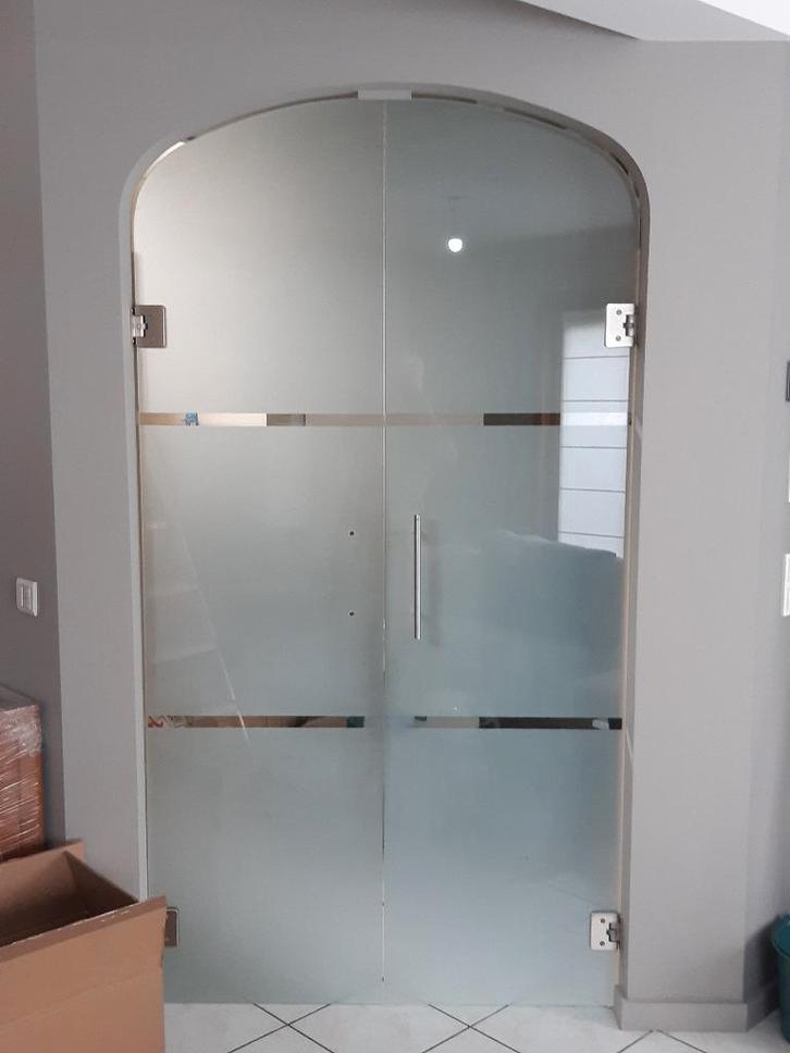 double porte d intérieur en verre, Bricolage & Construction, Châssis & Portes coulissantes, Comme neuf, Autres types, Vitre comprise