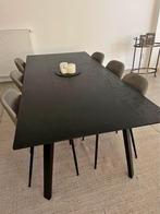 zwarte houten tafel, Comme neuf, 100 à 150 cm, Chêne, Rectangulaire