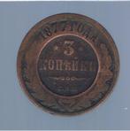 Rusland 3 kopek 1877, Postzegels en Munten, Munten | Europa | Niet-Euromunten, Rusland, Ophalen of Verzenden, Losse munt