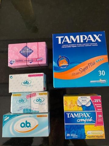 Tampons Tampax en O.B. - ongeopende dozen beschikbaar voor biedingen