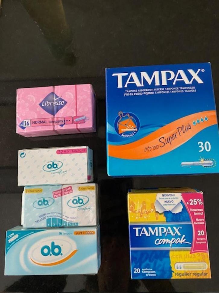 Tampons Tampax en O.B. - ongeopende dozen, Diversen, Verpleegmiddelen, Nieuw, Ophalen of Verzenden