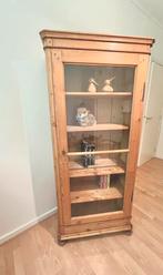 Antieke grenen kast, Huis en Inrichting, Ophalen, Zo goed als nieuw, Glas