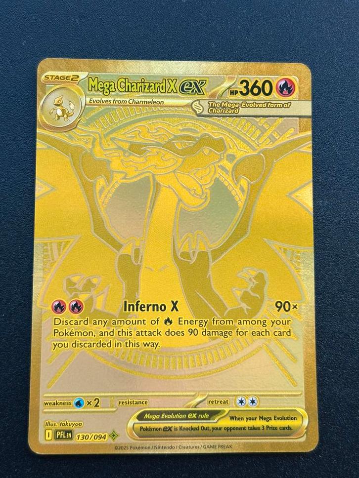 Mega Charizard X 130/94 Phantasmal flames, Hobby en Vrije tijd, Verzamelkaartspellen | Pokémon, Zo goed als nieuw, Ophalen of Verzenden