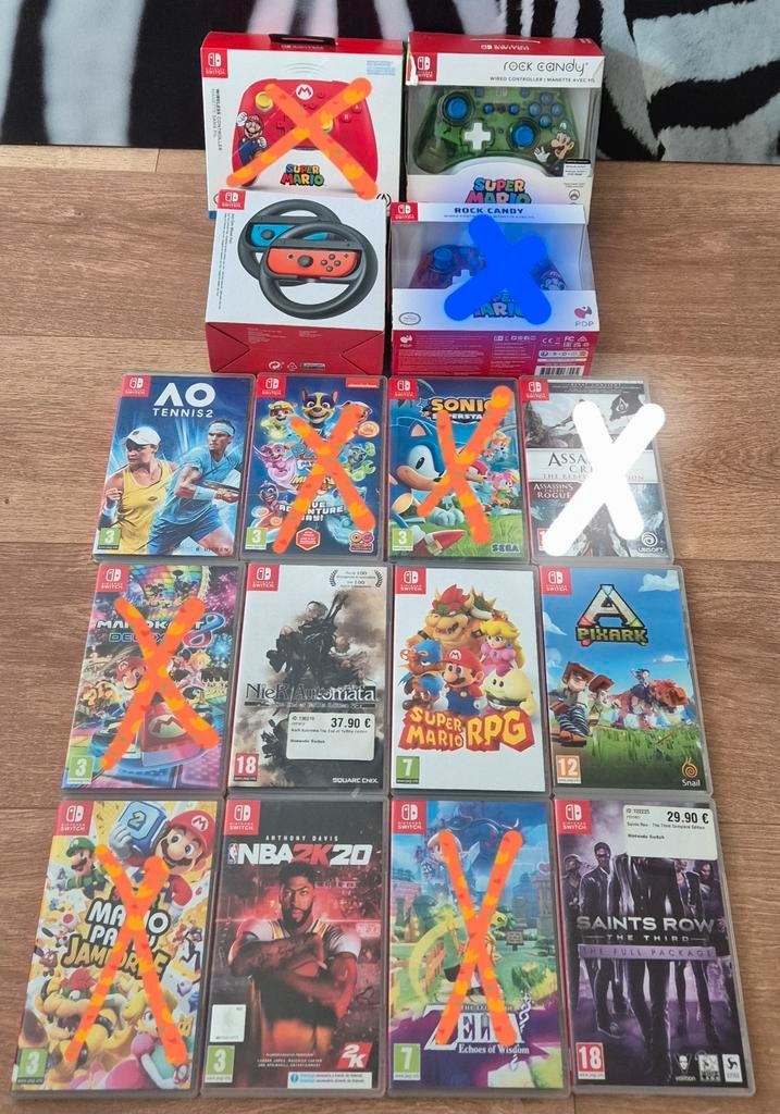 Divers jeux manette et volants pour Nintendo switch, Consoles de jeu & Jeux vidéo, Jeux | Nintendo Switch, Comme neuf, Enlèvement