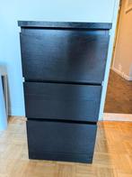 IKEA malm kast 3lades zwart, Ophalen, Zo goed als nieuw