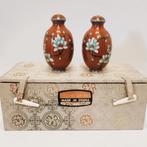Cloisonne flesjes met stop en box., Ophalen of Verzenden