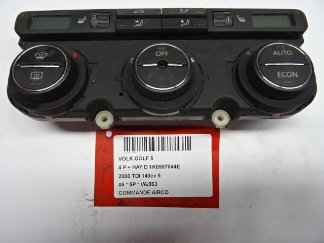 PANNEAU DE COMMANDE CLIMATISATION Golf V 4Motion (1K1), Utilisé, Volkswagen