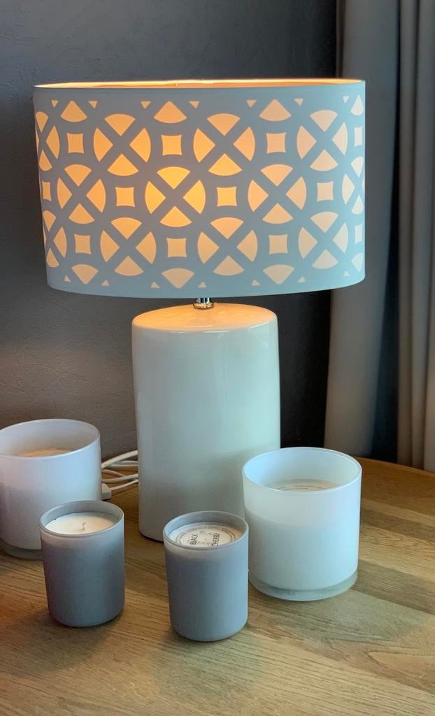 Salt &Pepper lamp met porseleinen voet, Ophalen, Zo goed als nieuw