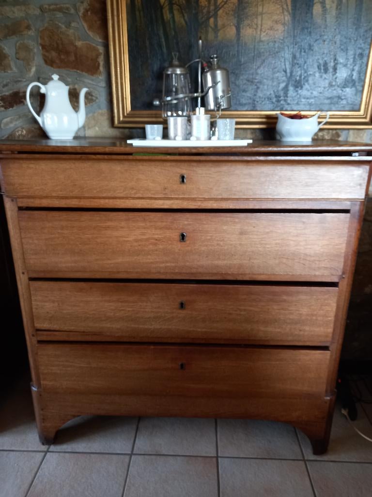 COMMODE ANCIENNE, 3 ou 4 tiroirs, Ancien, 100 à 150 cm, Enlèvement