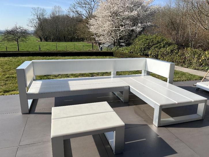 Design tuinset Na Xemena van Gandia Blasco, Tuin en Terras, Tuinsets en Loungesets, Gebruikt, Tuinset, Aluminium, 6 zitplaatsen