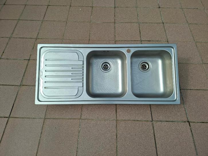 TE KOOP - Dubbele spoelbak Franke, Huis en Inrichting, Keuken | Keukenelementen, Gebruikt, Ophalen