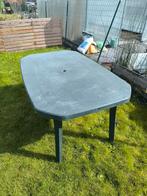 Groene tafel plastiek, Tuin en Terras, Ophalen