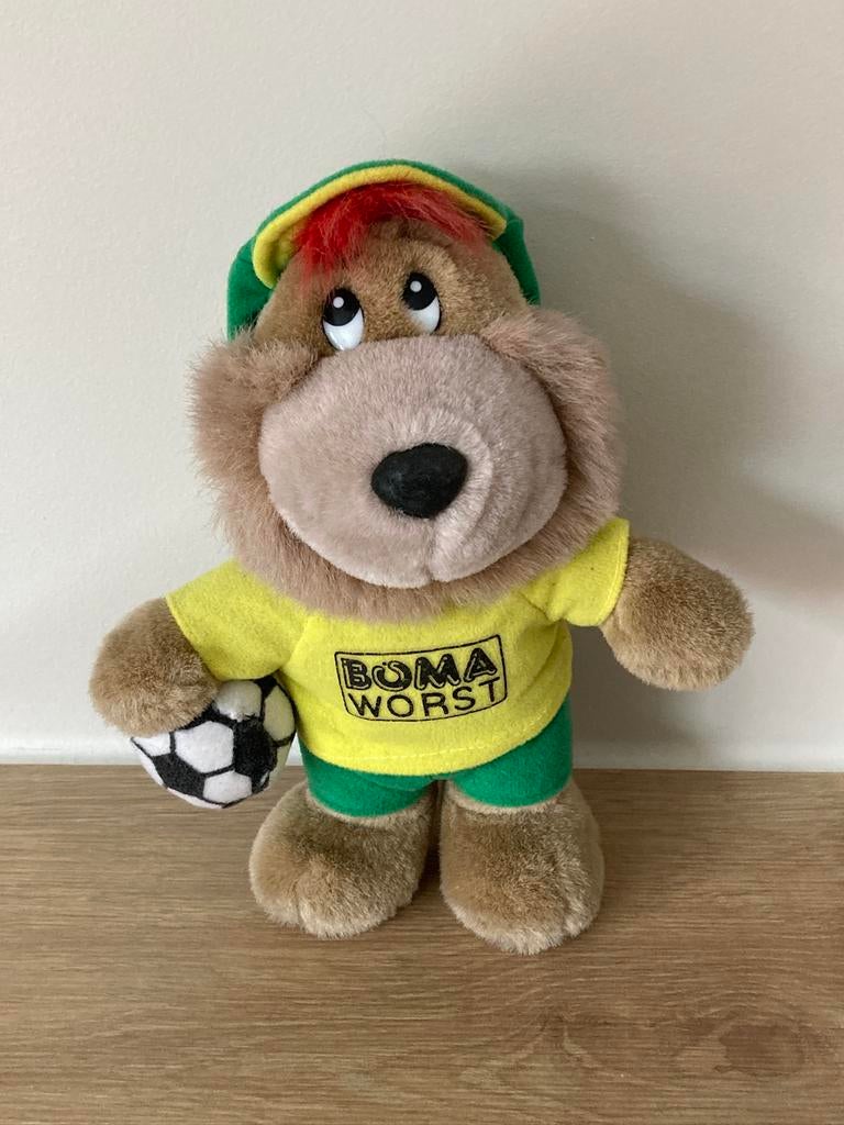 knuffelbeer Jefke van FC de kampioenen. Sponsor Boma worst., Enlèvement ou Envoi, Comme neuf