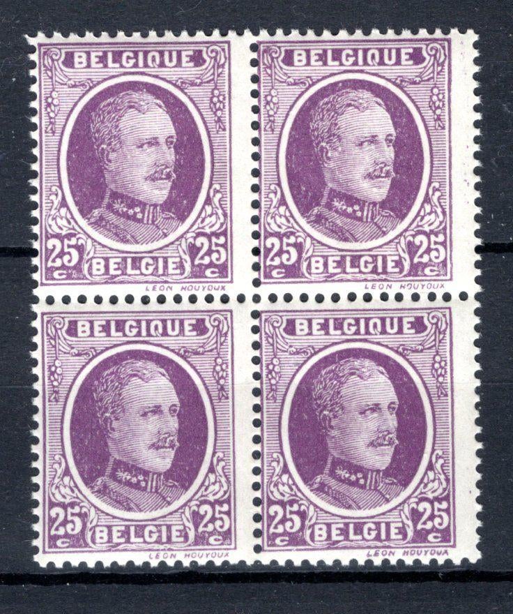 198 MNH 1922 - Z.M. Koning Albert 1 (4 stuks) -5, Ophalen of Verzenden, Postfris, Postfris