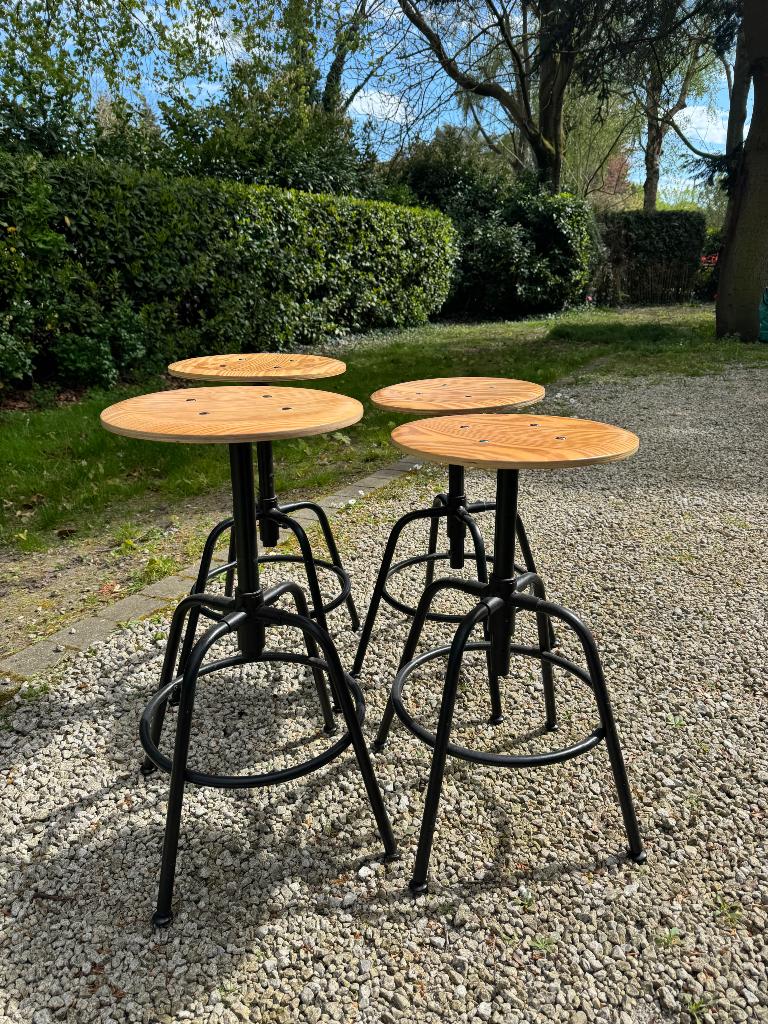 IKEA Barkrukken, 4 tabourets, Enlèvement, Utilisé, Bois
