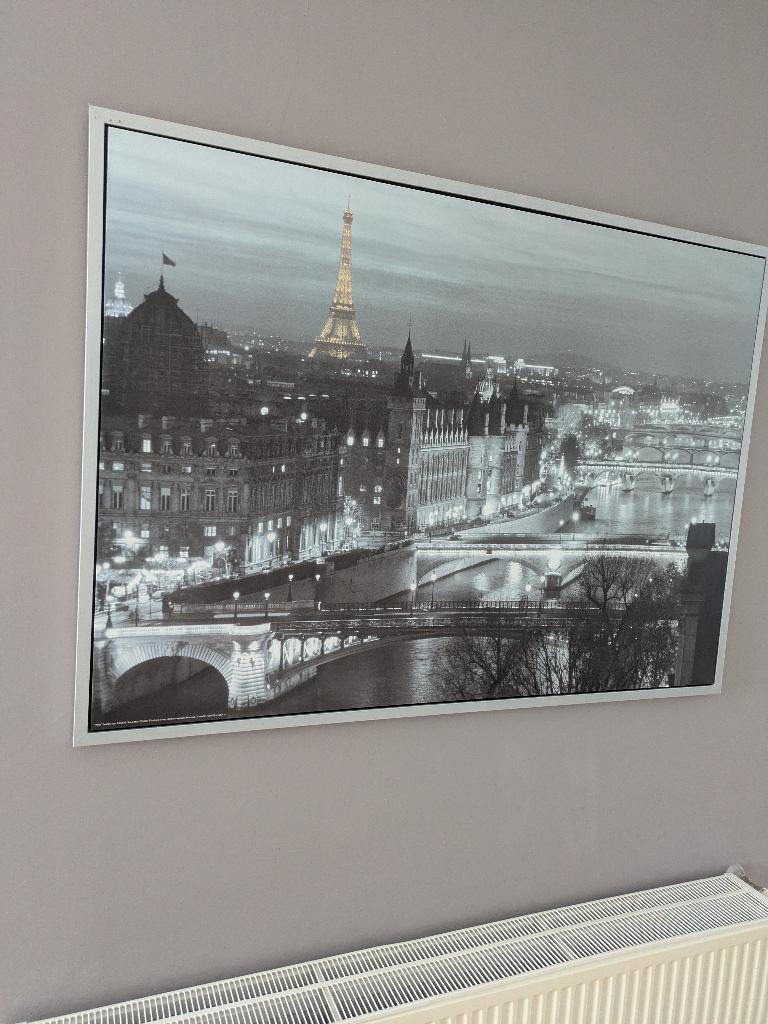 Cadre sur bois de Paris, Comme neuf, Enlèvement, Bois, 75 cm ou plus