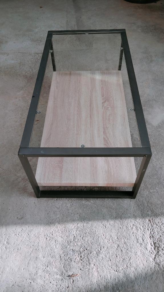 Table de salon basse structure métallique noire mat, Maison & Meubles, Tables | Tables de salon, Utilisé, Moins de 50 cm, 50 à 100 cm