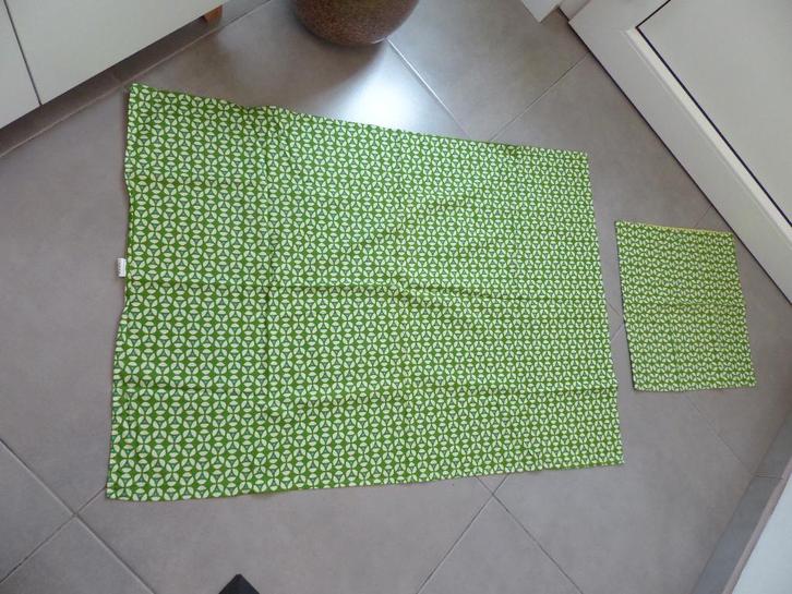 Draps d'été verts Trixie - bon état, Enfants & Bébés, Couvertures, Sacs de couchage & Produits pour emmailloter, Comme neuf, Enlèvement ou Envoi