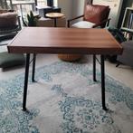 Bureau met houtlook en metalen poten, Huis en Inrichting, Bureaus, Ophalen