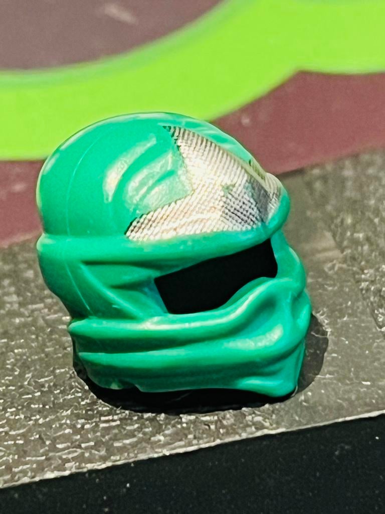 Lego ninjago green Ninja Helm Lloyd ZX Head Wrap 9450, Ophalen of Verzenden, Zo goed als nieuw, Lego, Ninjago