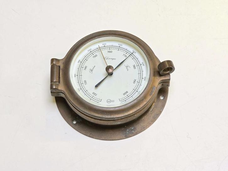 Barigo messing BAROMETER vintage, Sports nautiques & Bateaux, Accessoires & Entretien, Utilisé, Intérieur et Coussins, Enlèvement ou Envoi