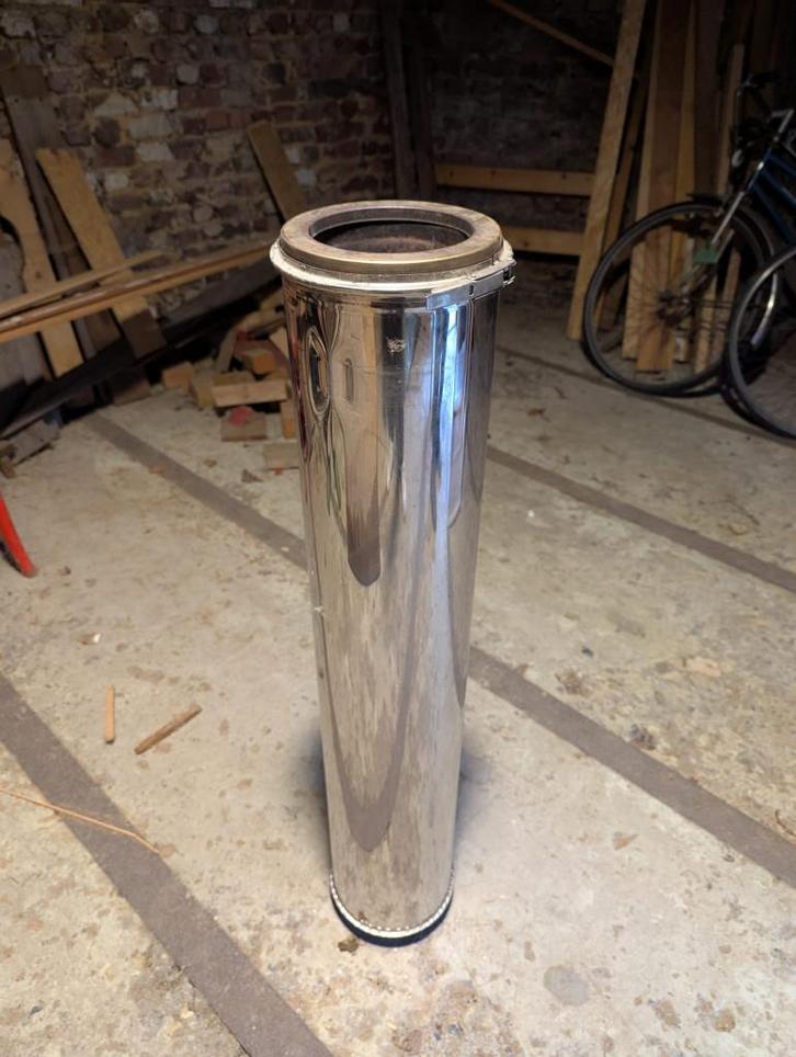 Conduites de cheminée et de poêle à double paroi 130/180 1 m, Bricolage & Construction, Chauffage & Radiateurs, Utilisé, Poêle