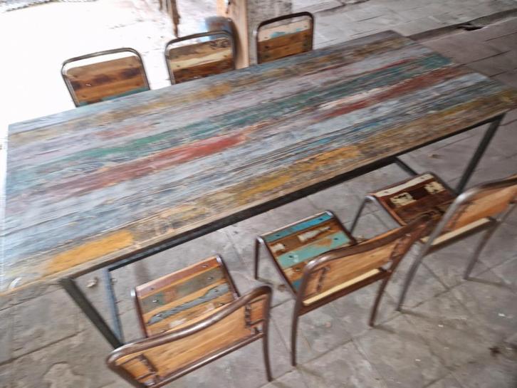 Tuintafel met stoelen, Tuin en Terras, Tuintafels, Ophalen