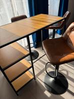 Bartafel TRAPPEDAL + 3 verstelbare barkrukken, 3 krukken, Ophalen, Gebruikt