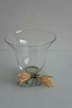 schaal windlicht in glas, Ophalen of Verzenden, Zo goed als nieuw, Glas, Schaal