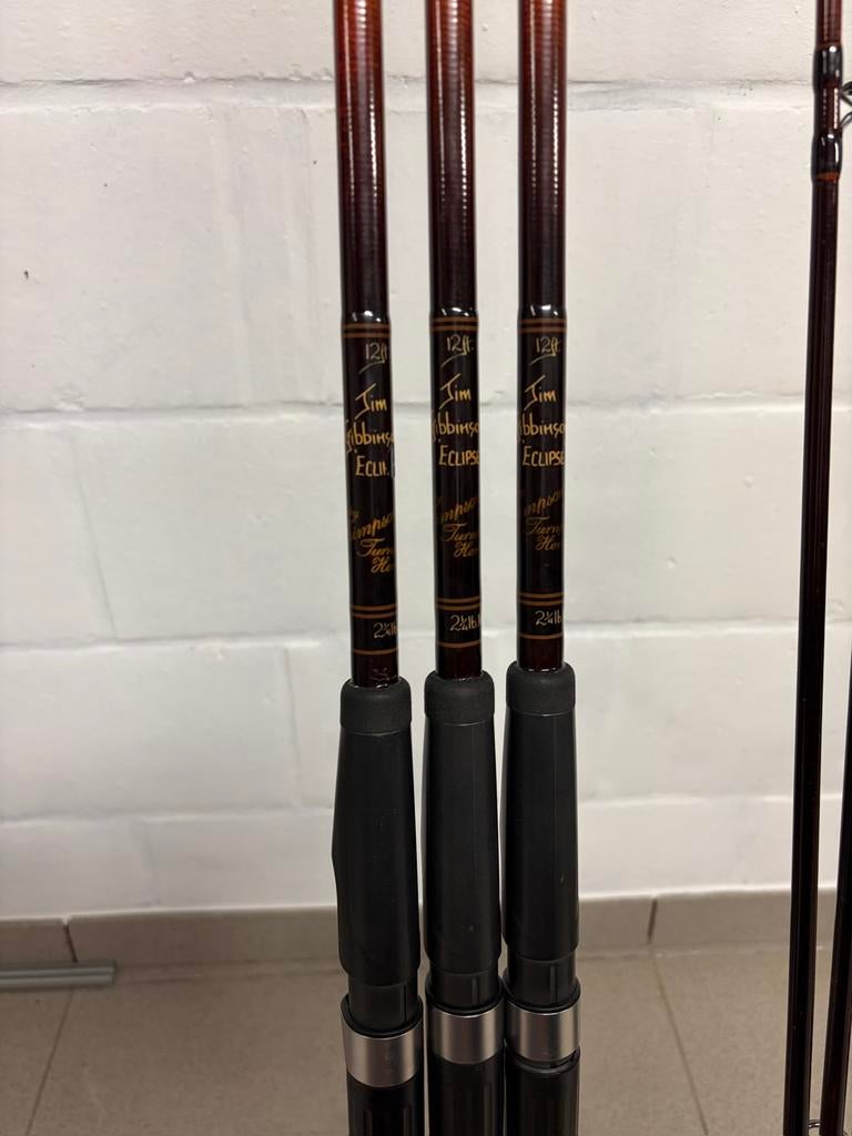 3 x Jim Gibrobinson Eclipse 2 1/4, Enlèvement, Comme neuf, Canne à lancer