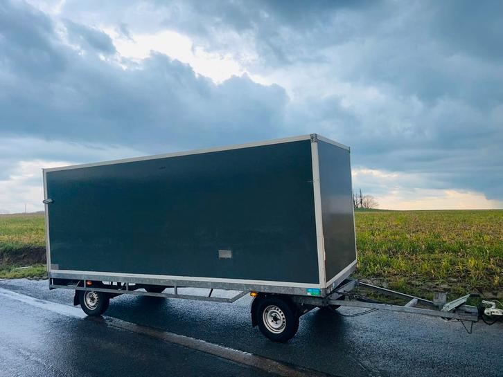 Grande remorque dolly HAPERT 16,5m3. Caisse de 510cm, Autos : Divers, Remorques, Comme neuf, Enlèvement