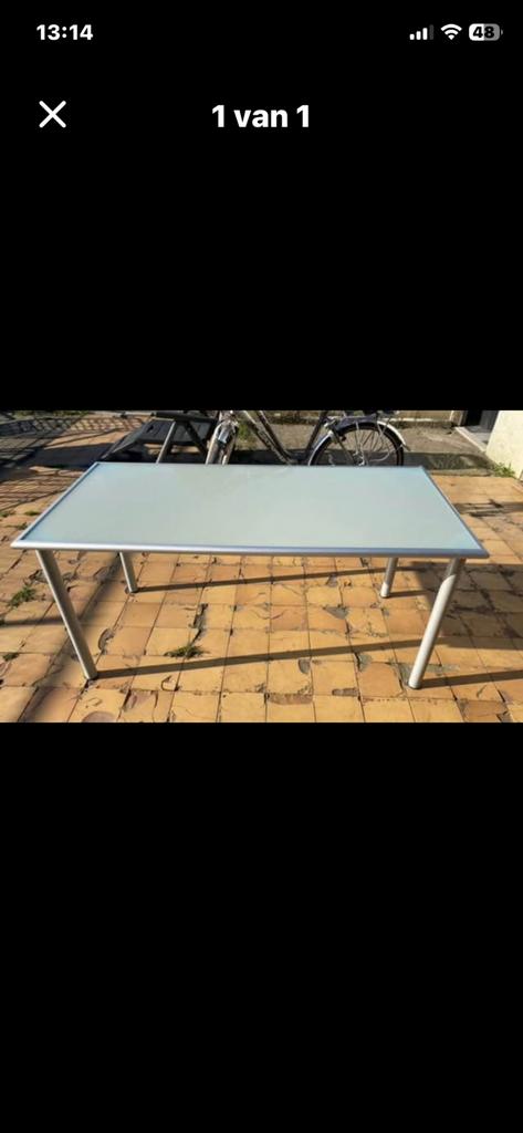 Glazentafel, Tuin en Terras, Ophalen, Zo goed als nieuw