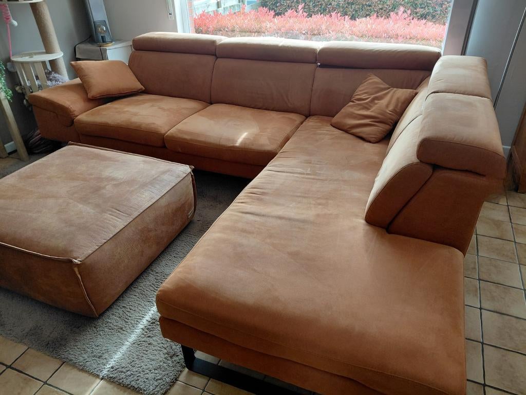 Hoeksalon cognac, Huis en Inrichting, Zetels | Complete zithoeken, Ophalen