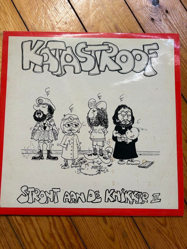 LP Katastroof stront aan de knikker gesigneerd, Cd's en Dvd's, Ophalen, 1980 - 1989, Zo goed als nieuw, Levenslied of Smartlap