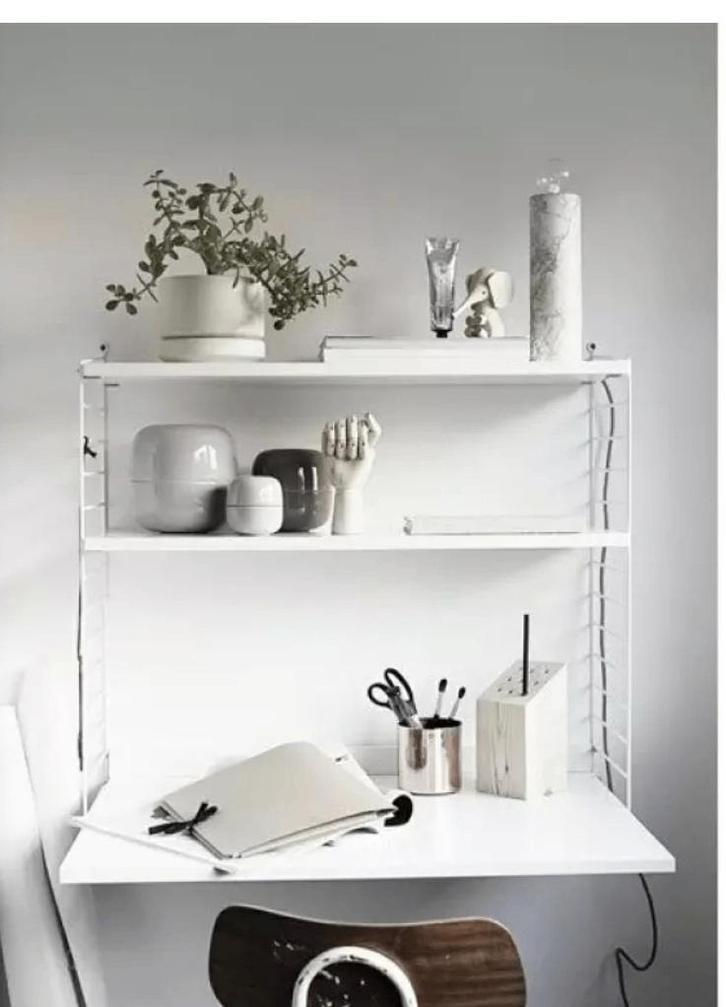 String wandmeubel/bureau/wandsysteem nieuwstaat, Maison & Meubles, Armoires | Armoires murales, Comme neuf, Moins de 100 cm, Moins de 150 cm