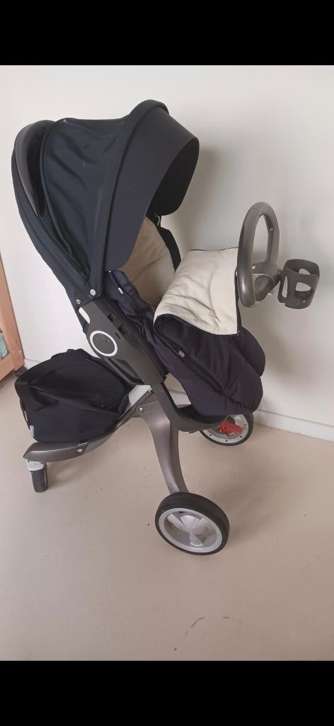 Stokke kinderwagen, Gebruikt, Combiwagen, Verstelbare duwstang, Ophalen