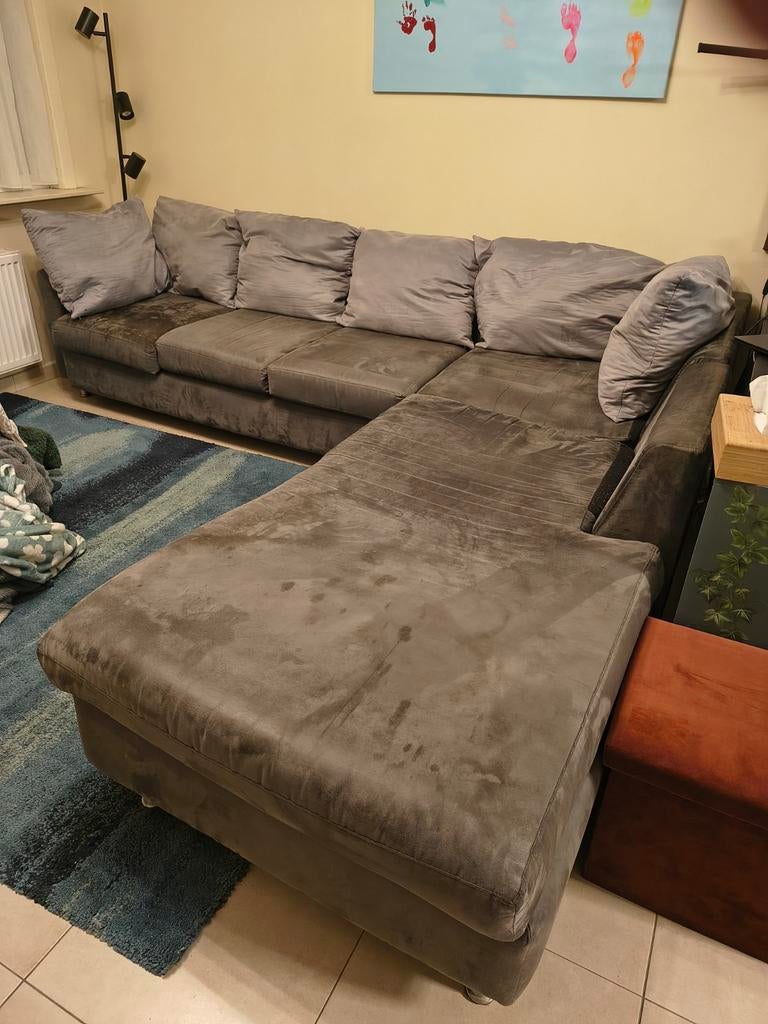 3 zitplaatsen + chaise lounge, Maison & Meubles, Canapés | Sofas & Chaises Longues, Enlèvement