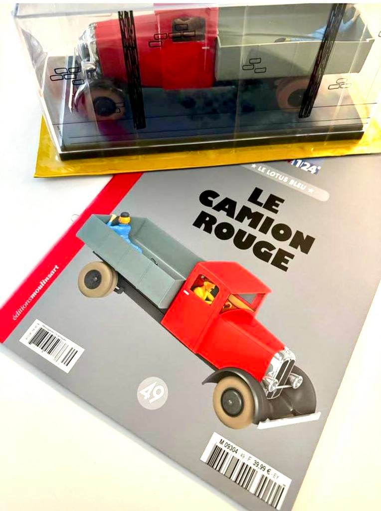 Kuifje auto 1/24. De rode vrachtwagen uit blauwe  lotus n 49, Ophalen of Verzenden, Kuifje, Nieuw