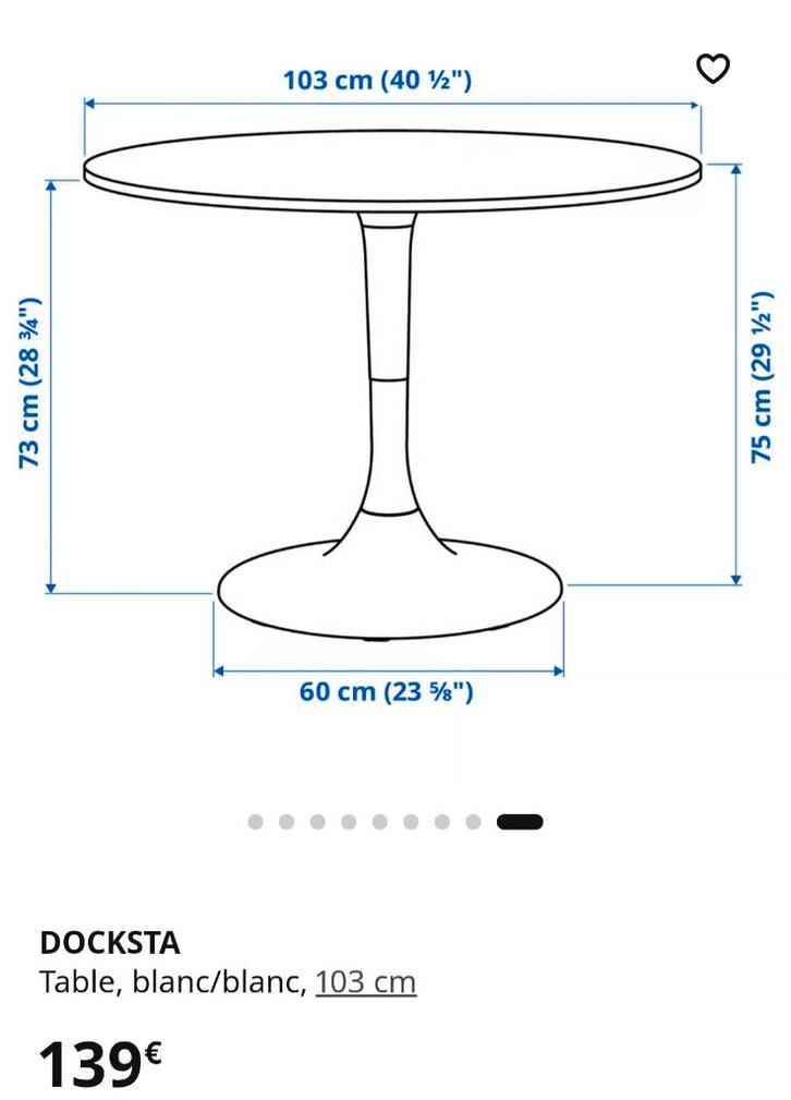 Table ronde salle à manger, Maison & Meubles, Tables | Tables à manger, Comme neuf, Enlèvement