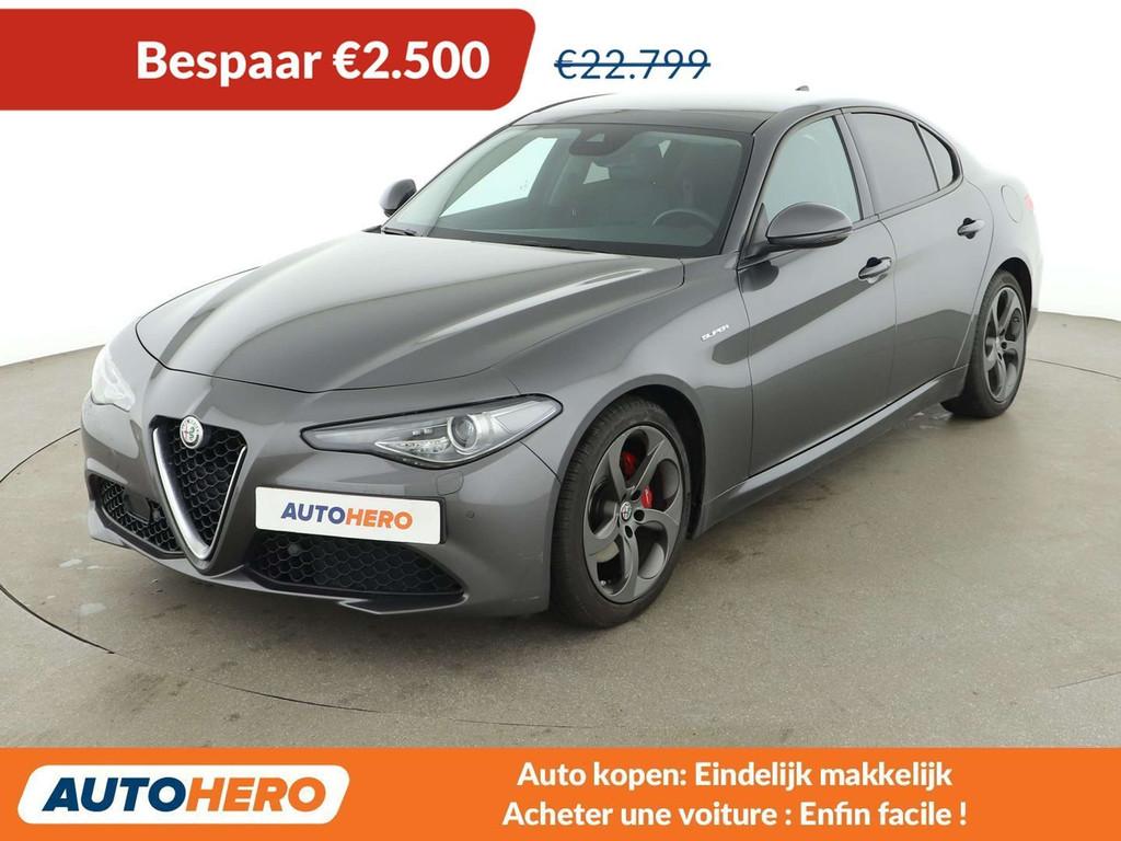 Alfa Romeo Giulia 2.2 JTDM Rosso Edizione (automatique), Autos, Alfa Romeo, Cuir, Argent ou Gris, Détection des panneaux routiers