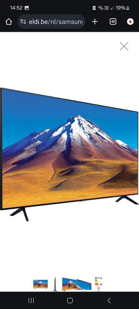 Samsung 70 inch -178cm model UE70Ru7090, Ophalen