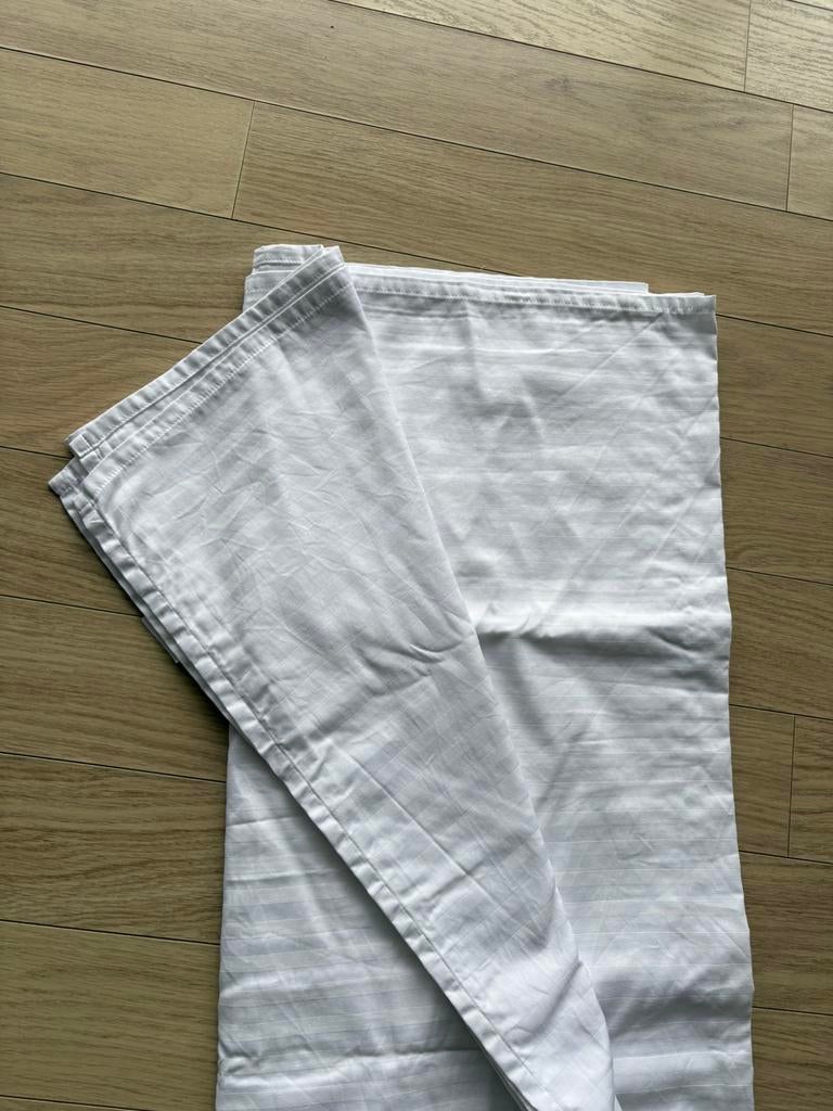 Drap blanc de qualité hôtelière 215 x 260 cm, Drap-housse ou Taie d'oreiller, Enlèvement ou Envoi, Comme neuf, Blanc