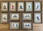 GRAVURES 18e & 19e eeuws RIDDERS EN ADELLIJKE FIGUREN., Antiek en Kunst, Ophalen