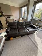 Leren zetel 3 zit + 2 zit +1 zit, Huis en Inrichting, Ophalen, Gebruikt, Leer