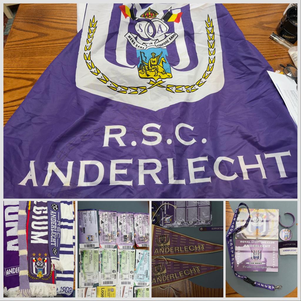 R.S.C Anderlecht-supportersitems ⚽💜, Diversen, Vlaggen en Wimpels, Gebruikt, Ophalen